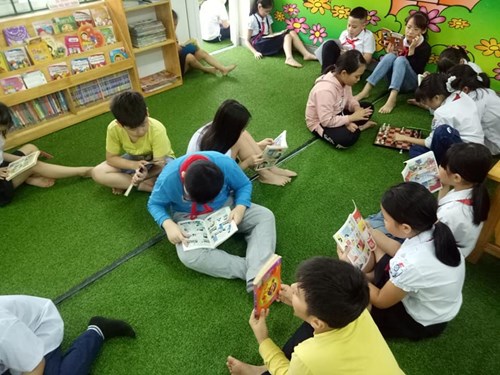 Học sinh trường TH Thị Trấn Trâu Quỳ hưởng ứng Ngày sách và văn hoá đọc Việt Nam lần thứ Nhất năm 2022